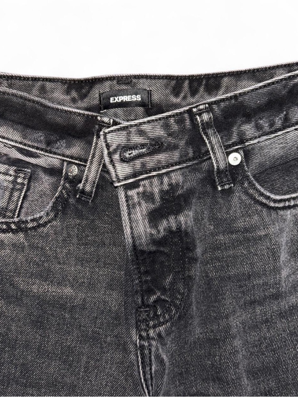 Express Mid Rise Distressed Jeans - Picture 2 of 5